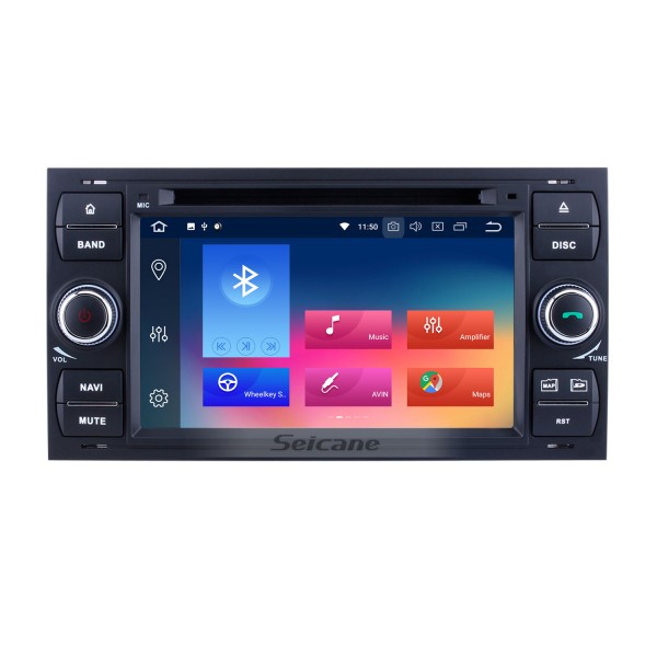 2007 2008 2009 Ford S-MAX Android 9.0 Aftermarket Car Stereo con Bluetooth GPS Reproductor de DVD Sistema de navegación Radio HD 1024 * 600 Pantalla táctil OBD2 DVR Cámara de vista trasera TV 1080P Video USB SD 4G WIFI Control del volante Enlace espejo