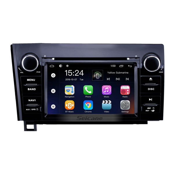 Radio de navegación GPS con pantalla táctil Android 9.0 de 7 pulgadas para Toyota Sequoia 2008-2015 / Tundra 2006-2013 con soporte Bluetooth WIFI Carplay SWC TPMS