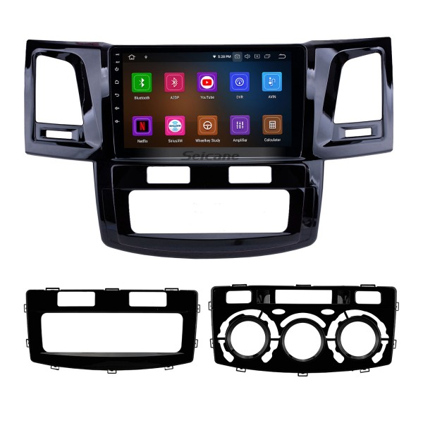 2008-2014 Toyota FORTUNER HILUX Android 12.0 Radio 9 pulgadas HD Pantalla táctil Navegación GPS Estéreo Bluetooth Wifi Música AUX RDS compatible Cámara de visión trasera SWC DVR