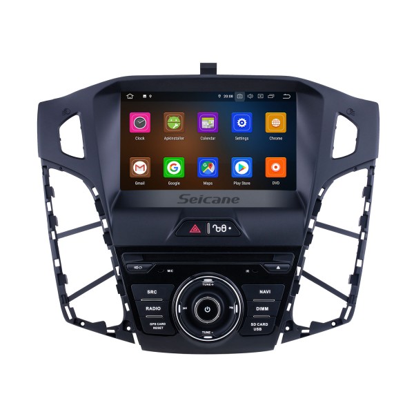 para 2011 2012 2013 Ford focus 1024 * 600 Pantalla táctil Android 12.0 Radio DVD Sistema de navegación GPS con enlace de espejo Bluetooth OBD2 DVR Cámara de visión trasera 1080P 4G WIFI Control del volante Cámara de visión trasera