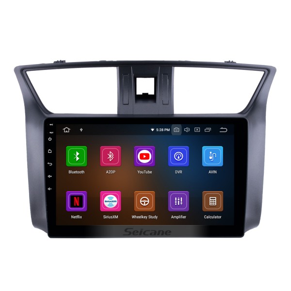 10.1 pulgadas HD Pantalla táctil Sistema de navegación GPS Unidad principal android 12.0 2012-2016 Nissan Sylphy Radio Bluetooth Coche Estéreo Soporte de música 4G WIFI OBD2 Cámara de visión trasera Control del volante