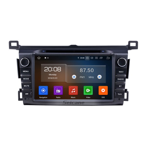 Radio de navegación GPS Android 11.0 de 8 pulgadas para Toyota RAV4 2013-2016 con Carplay Bluetooth WIFI USB compatible con Mirror Link