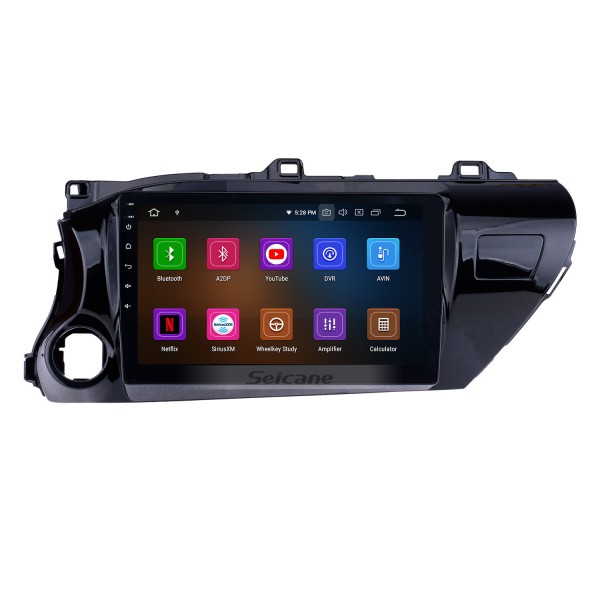 10.1 pulgadas Android 12.0 GPS Navi Radio para 2016 2017 2018 Toyota Hilux Controlador de mano izquierda con WIFI AUX USB Soporte Bluetooth 4G Cámara de respaldo DVD OBD2