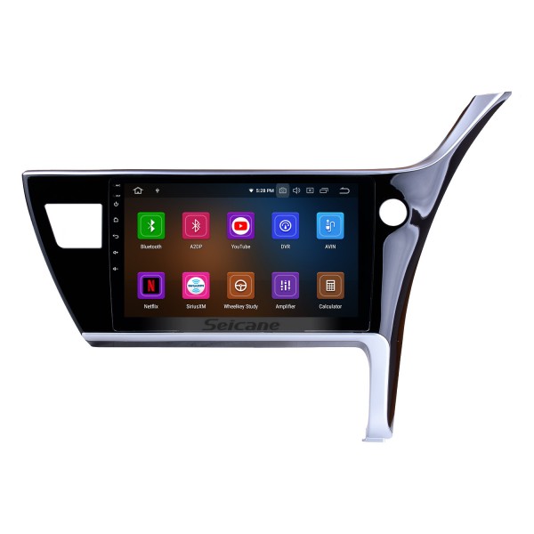 10.1 pulgadas Android 12.0 2017 Toyota Corolla Conducción a mano derecha Unidad principal de automóvil HD Pantalla táctil Radio Sistema de navegación GPS Soporte / 4G Wifi Control del volante Vedio Carplay Bluetooth DVR