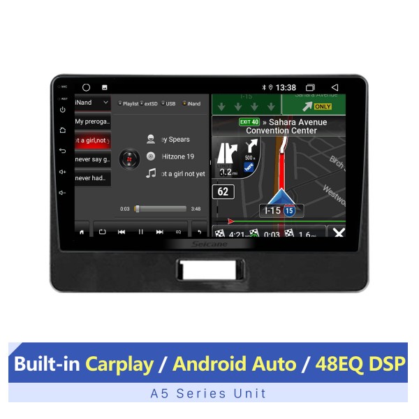 10.1 pulgadas Android 13.0 para 2014-2019 SUZUKI WAGON R Navegación GPS Radio con Bluetooth HD Pantalla táctil Soporte WIFI TPMS DVR Carplay Cámara de visión trasera DAB +