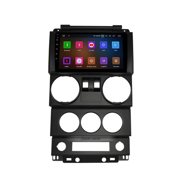 Para JEEP WRANGLER RUBICON 2 DOORS UK 2008-2010 Radio 9 pulgadas Android 13.0 HD Pantalla táctil Bluetooth con sistema de navegación GPS Soporte Carplay 1080P