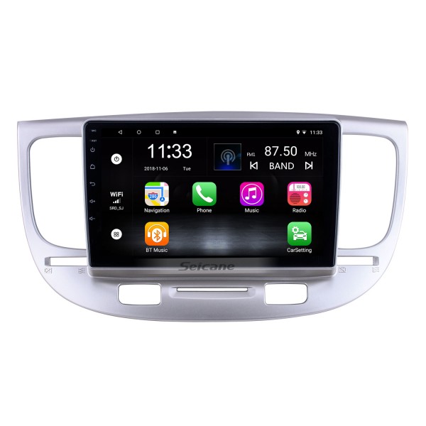 Pantalla táctil HD de 9 pulgadas para 2007 Kia Rio Radio Android 10,0 sistema de navegación GPS con Bluetooth USB compatible con cámara de visión trasera Carplay