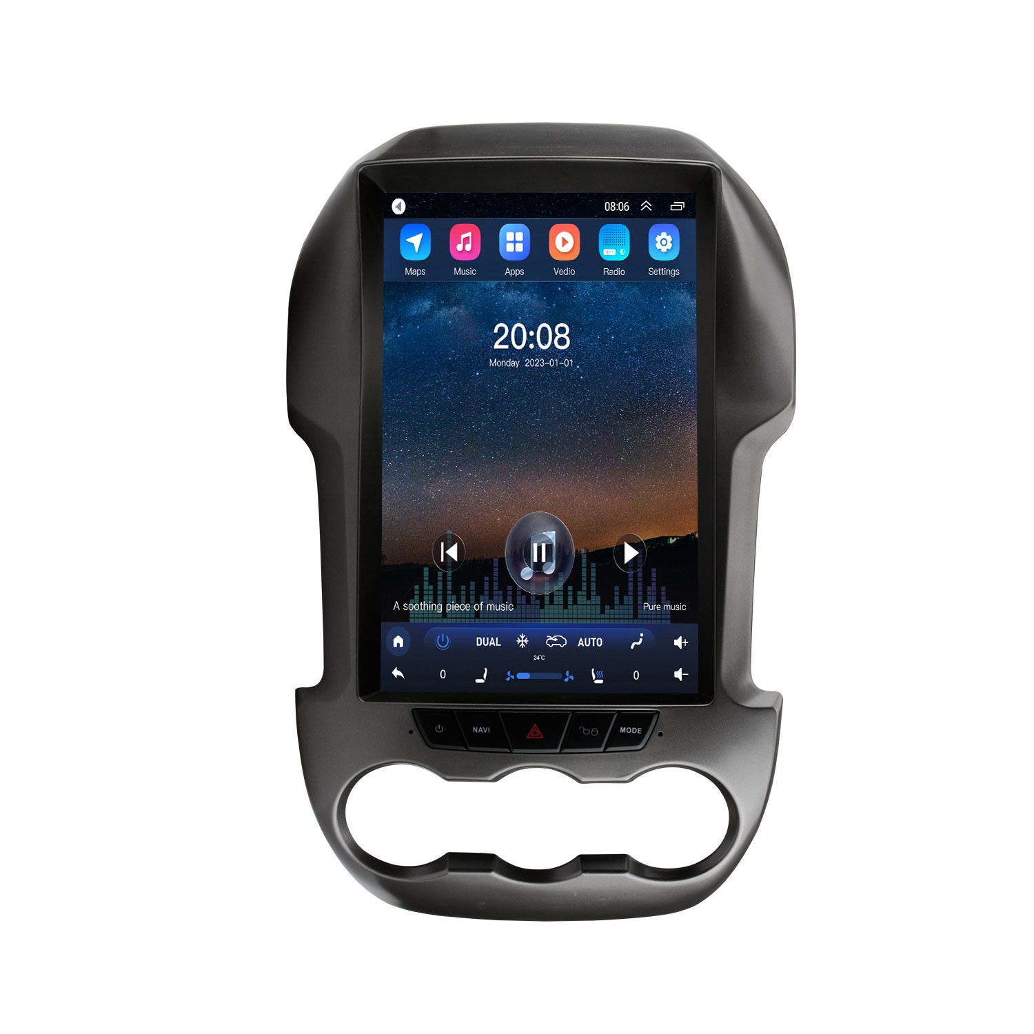 Pantalla táctil HD de 12,1 pulgadas para Ford Ranger F250 2011-2016, Radio  estéreo para coche con Bluetooth, Radio para coche, compatible con cámara