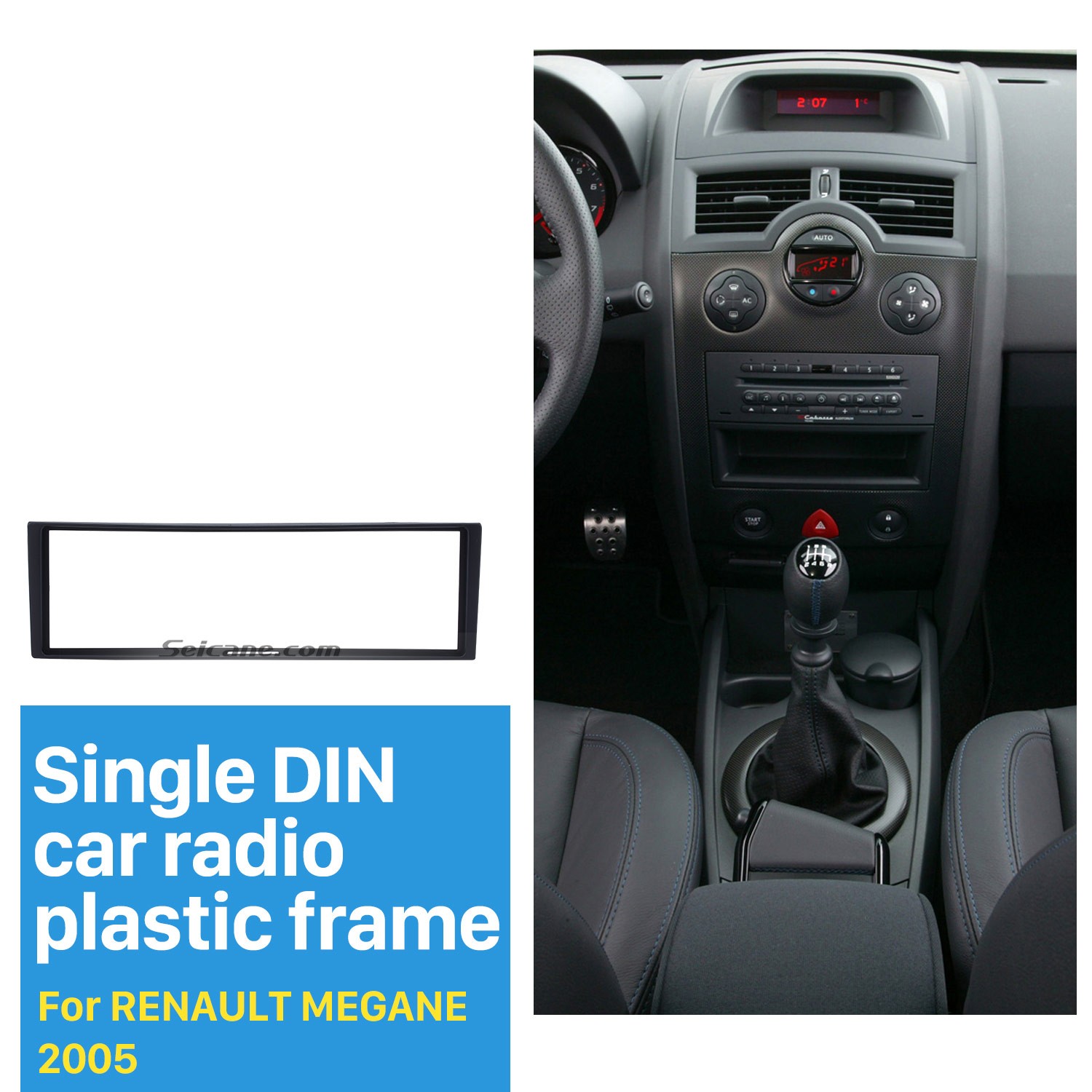 Sound way - Kit Montaje Autoradio, Marco 1 DIN Radio para Coche, Adaptador  Compatible con Renault Megane Scenic : : Electrónica