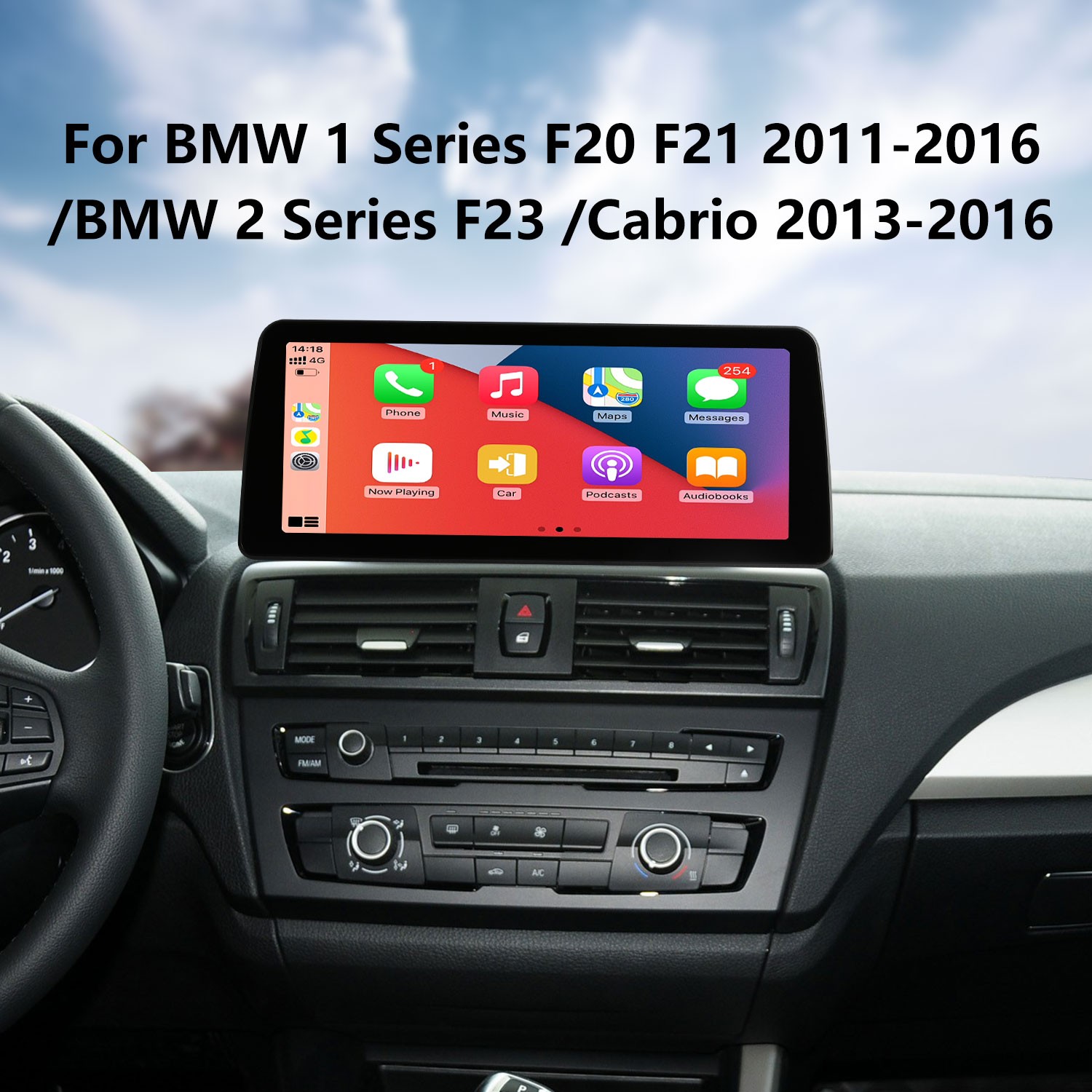 Carplay HD pantalla táctil Android Radio de coche para BMW Serie 1 F20 F21  2011-2016 Serie 2 F23 2013-2016 Radio GPS