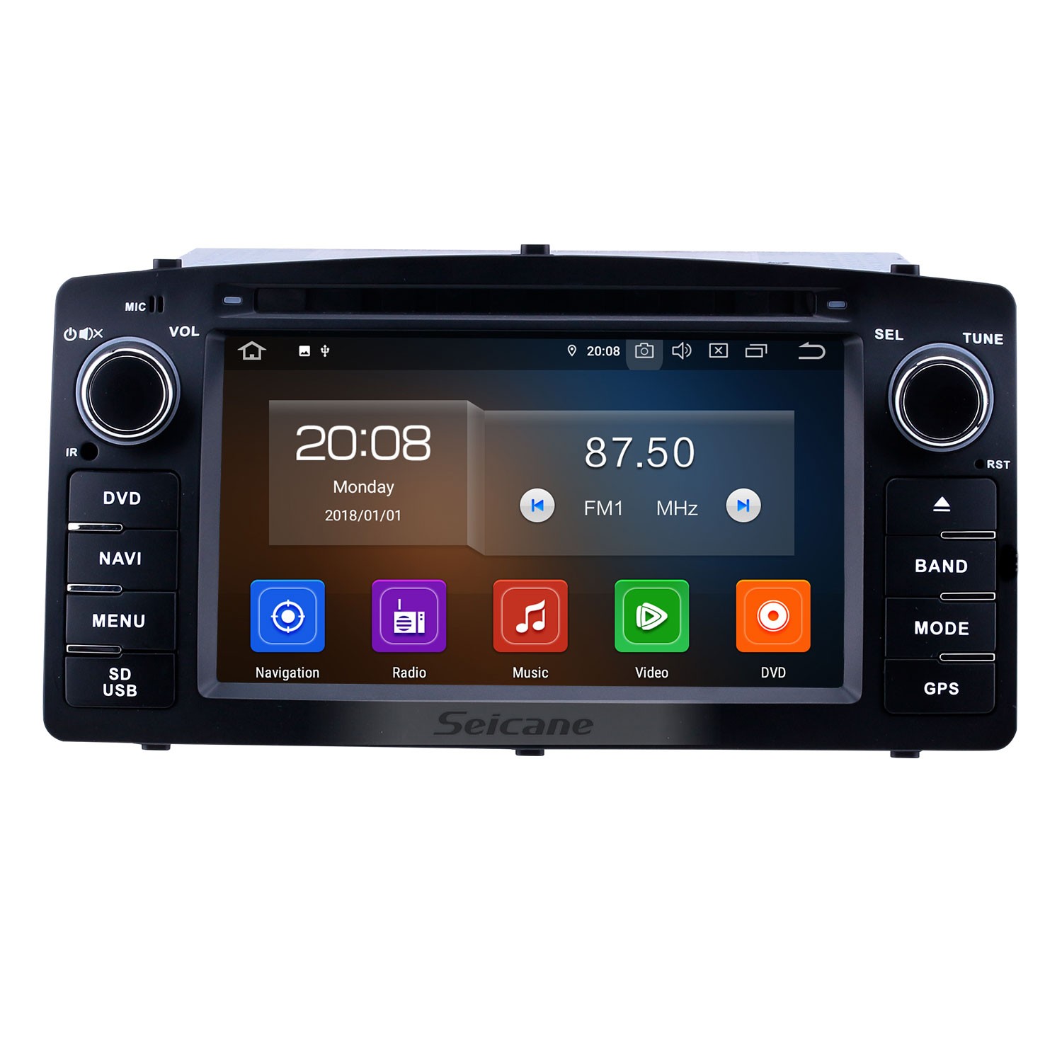 Radio de navegación GPS Android 10.0 de 6.2 pulgadas para Toyota Corolla E120 BYD F3