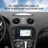 Radio Carplay de 7 pulgadas para Mercedes Benz SL R230 SL350 SL500 SL55 SL600 SL65 2004 2005 2006-2011 Android 14.0 Navegación GPS Bluetooth Pantalla táctil HD AUX USB Soporte de música 1080P Mirror Link