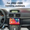 Pantalla táctil HD de 9 pulgadas para Toyota Avensis 2002-2008, sistema de navegación GPS, radio para coche, sistema estéreo para coche, compatible con pantalla dividida