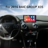 Android 13.0 de 9 pulgadas para 2016 BAIC GROUP X35 Sistema de navegación GPS estéreo con cámara de visión trasera Bluetooth OBD2 DVR TPMS