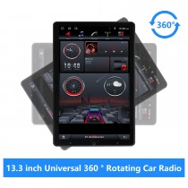 Pantalla táctil de 13,3 pulgadas, Radio de coche giratoria Universal de 360 ° con Carplay incorporado, DSP, FM/AM, Bluetooth, compatible con cámara AHD
