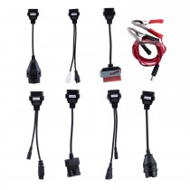 Cables de adaptadores Juego completo 8 Cables para automóvil para CDP TCS Herramienta de diagnóstico OBD2 Cables