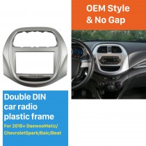 Doble Din Car Radio Fascia marco Dash Trim kit de instalación para 2018+ Daewoo Matiz Chevrolet Spark Baic Beat estilo OEM Sin espacio