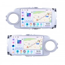 9 pulgadas Android 14.0 para 2012 Toyota Yaris / Vitz Radio Sistema de navegación GPS con pantalla táctil HD Soporte Bluetooth Carplay Cámara trasera