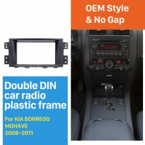 Excelente radio de coche doble Din Fascia para 2008 2009 2010 2011 KIA BORREGO MOHAVE DVD Reproductor de Stereo Surround Panel Dash Frame Kit