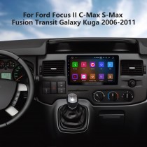 Android 13.0 para Ford Focus II C-Max S-Max Fusion Transit Galaxy 2006-2011 2.5D IPS Pantalla táctil de 9 pulgadas Navegación GPS Radio Bluetooth Carplay compatible Cámara trasera DAB+ OBD2