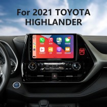 Carplay OEM 10.1 pulgadas Android 13.0 para 2021 TOYOTA HIGHLANDER Radio Sistema de navegación GPS con pantalla táctil HD Soporte Bluetooth OBD2 DVR TPMS