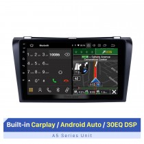 Actualización de radio todo en uno Android 10.0 2004-2009 Mazda 3 con sistema de navegación GPS en el tablero 1024 * 600 Pantalla capacitiva multitáctil Bluetooth Música OBD2 3G WiFi HD 1080P DVR Cámara de respaldo USB