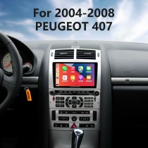 9 pulgadas Android 13.0 para 2004 2005 2006 2007 2008 PEUGEOT 407 Carplay Android auto estéreo sistema de navegación GPS Bluetooth con DAB OBD2 DVR TPMS cámara de visión trasera