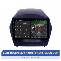 9 pulgadas Android 10.0 Pantalla táctil radio Bluetooth Sistema de navegación GPS para 2010-2017 HYUNDAI Tucson IX35 TPMS DVR OBD II USB WiFi Cámara trasera Control del volante HD 1080P Video AUX