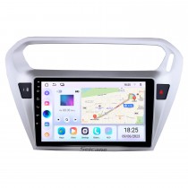 Sistema de navegación GPS Bluetooth de 9 pulgadas Android 14.0 Pantalla táctil para 2013 2014 2015 Citroen Elysee Peguot 301 compatible TPMS DVR OBD II USB SD 3G WiFi Cámara trasera Control del volante