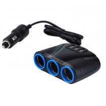 3 puertos USB Rutas 5V 3.1A alta potencia 120W encendedor de cigarrillos socket divisor adaptador cargador para teléfono IPAD GPS DVR MP3