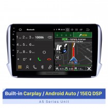 Pantalla táctil HD de 10.1 pulgadas para 2014-2016 Peugeot 2008 Sistema de navegación GPS Radio de coche Bluetooth Sistema estéreo Carplay Soporte inalámbrico Carplay