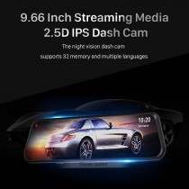 9,66 pulgadas 170 grados Gran ángulo HD 1600 * 400 coche USB DVR Cámara de visión trasera Grabación cíclica automática