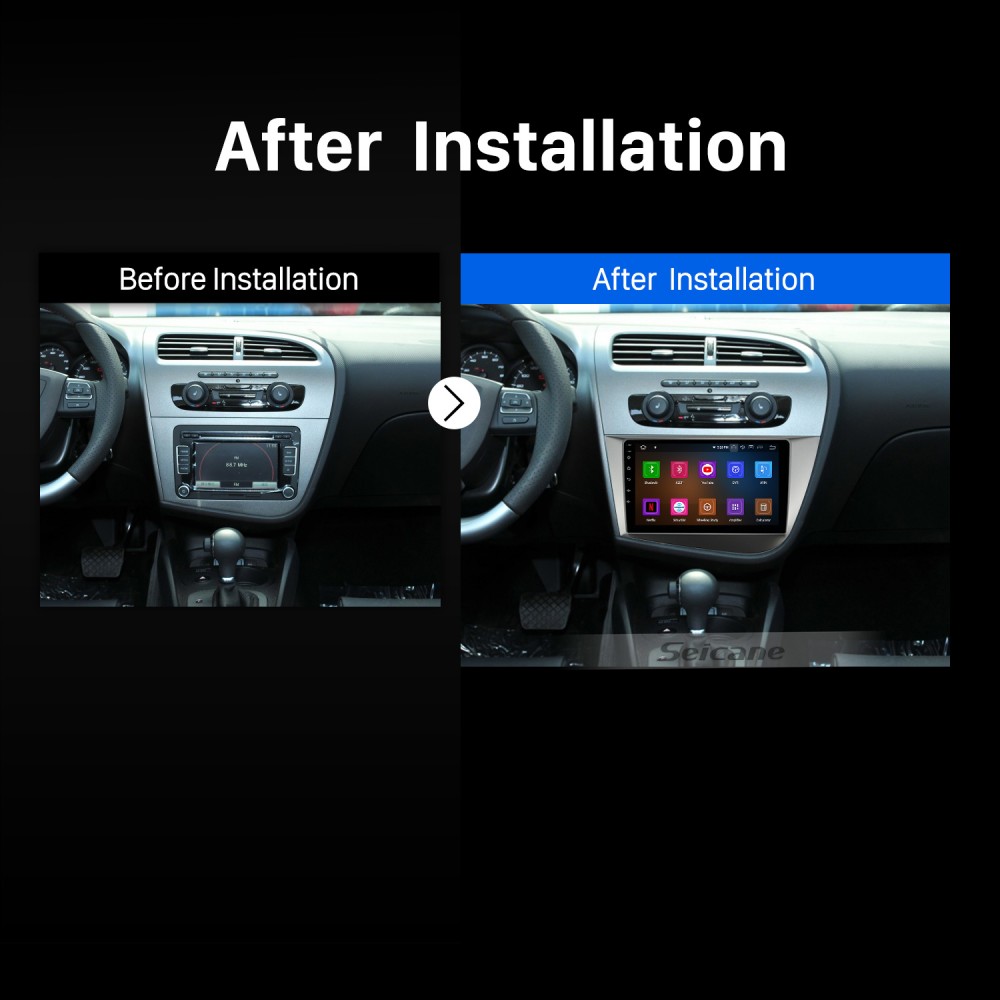  Radio de coche Android 12, pantalla táctil de 9 pulgadas,  reproductor multimedia estéreo de entretenimiento para Seat Leon 2 MK2 2005  ~ 2012 con cámara de respaldo AHD navegación GPS soporte Carplay :  Electrónica