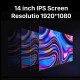Android 12.0 Nueva pantalla IPS de 14 pulgadas HD Full touch 1920*1080 Reposacabezas de alta definición Ajuste de múltiples ángulos Transmisor TF Transmisor FM Carga USB 2.1A