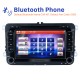 7 pulgadas HD Pantalla táctil 2 Din Universal Radio Reproductor de DVD Navegación GPS Estéreo para coche VW VOLKSWAGEN Teléfono Bluetooth Reproductor multimedia USB SD Soporte Aux IPOD TV digital RDS