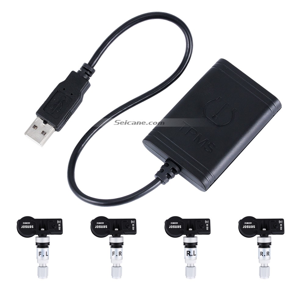 4 interne Sensoren USB Android TPMS Autoreifendrucküberwachungssystem 