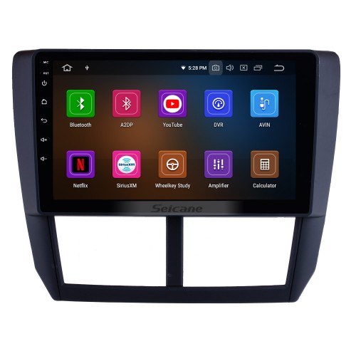 Android 13.0 für 2008-2012 Subaru Forester 9-Zoll-HD-Touchscreen-GPS-Navigationssystem mit Bluetooth-Carplay-Unterstützung Lenkradsteuerung DVR
