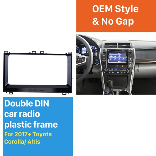 In Dash Auto Stereo Fascia Panel Radio Installieren Rahmen Dash Bezel Trimmen Kit Halterung Kit Für 2017 + Toyota Corolla Altis 2 Doppel-DIN Kein Lücke