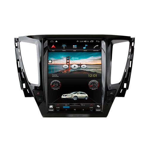 12,1 Zoll Android 10.0 HD Touchscreen GPS Navigationsradio für Mitsubishi Pajero Sport V93 V97 V98 2016-2019 mit Bluetooth Carplay Unterstützung TPMS