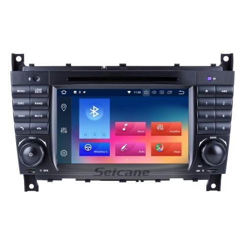 Reines Android 10.0 Autoradio DVD GPS Head Unit für 2004-2011 Mercedes Benz CLK-Klasse W209 CLK270 CLK320 CLK350 CLK500 CLK550 mit Radio RDS Bluetooth 3G WiFi Mirror Link OBD2
