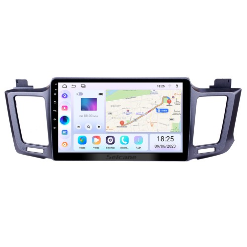 2013-2016 Toyota RAV4 10,1 Zoll Android 13.0 GPS Navi im Auto mit Touchscreen 3G WiFi AM FM Radio Bluetooth Musik USB Mirror Link Unterstützung OBD2 Rückfahrkamera DVR Lenkradsteuerung