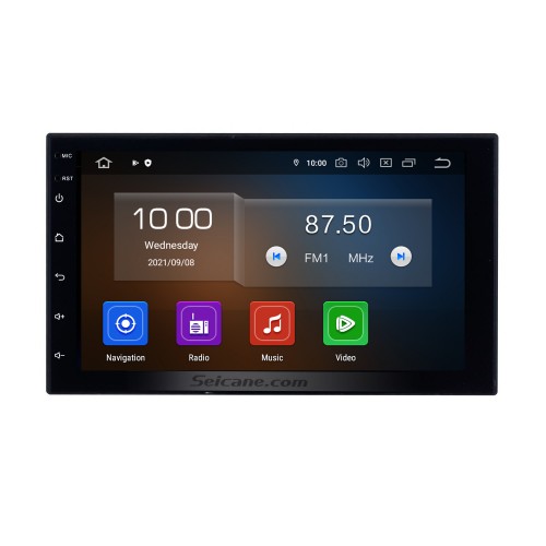 7-Zoll-HD-Touchscreen Android 13.0 2 Din Universal-GPS-Navigationsradio mit Bluetooth WIFI USB Carplay-Unterstützung Lenkradsteuerung DVR
