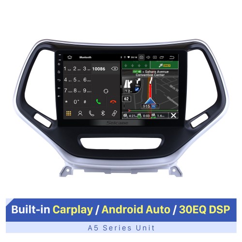 9 Zoll IPS Touchscreen für 2016 Jeep Grand Cherokee Android 10.0 Radio GPS OBD2 4G WIFI Lenkradsteuerung Digital TV Bluetooth Musik