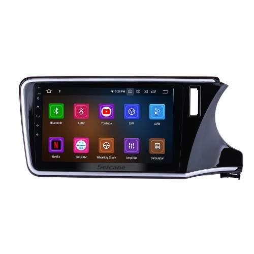 10,1 Zoll Android 13.0 HD Touchscreen Radio GPS Navigationssystem für 2014 2015 2016 2017 Honda CITY RHD mit Bluetooth Music Mirror Link OBD2 3G WiFi Rückfahrkamera 1080P Video AUX Lenkradsteuerung