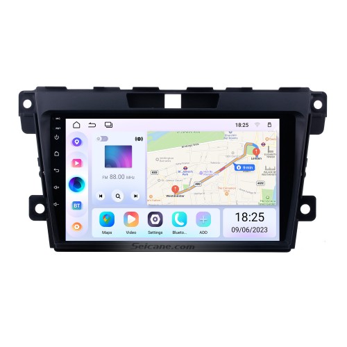 9 Zoll Android 14.0 2 Din Radio 2007-2014 MAZDA CX-7 GPS-Navigation Bluetooth mit USB SD 1080P Video Audio-System Aux
