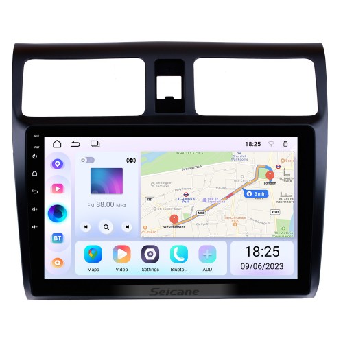 10,1 Zoll für 2005–2010 Suzuki Swift Android 13.0 HD Touchscreen GPS-Navigation Radio Digital TV Spiegel Link Wifi Bluetooth Musik Lenkradsteuerung