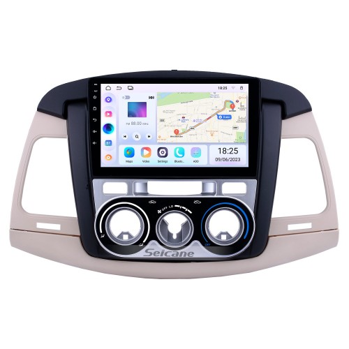 Android 13.0 9-Zoll-Touchscreen-GPS-Navigationsradio für 2007-2011 Toyota Innova Manuelle Klimaanlage mit Bluetooth USB WIFI-Unterstützung Carplay SWC Rückfahrkamera