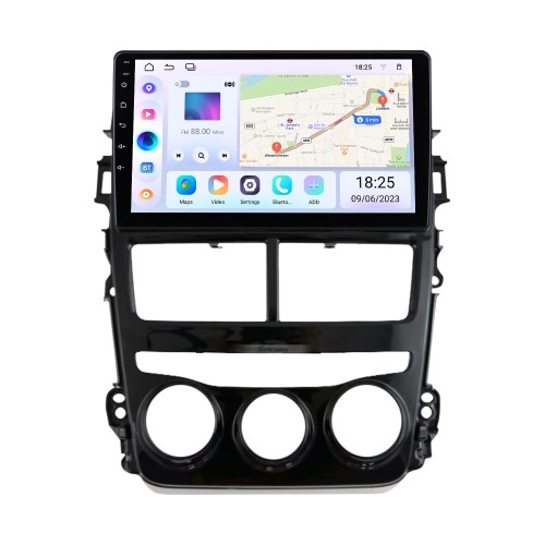 9-Zoll-HD-Touchscreen für 2017 TOYOTA YARIS Head Unit Bluetooth GPS-Navigationsradio mit AUX-Unterstützung OBD2 SWC Carplay