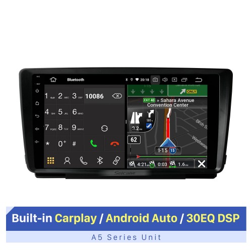9-Zoll-Autoradio für 2014 SKODA OCTAVIA mit Carplay / Andriod Auto RDS DSP-Unterstützung Touchscreen-GPS-Navigations-AHD-Kamera