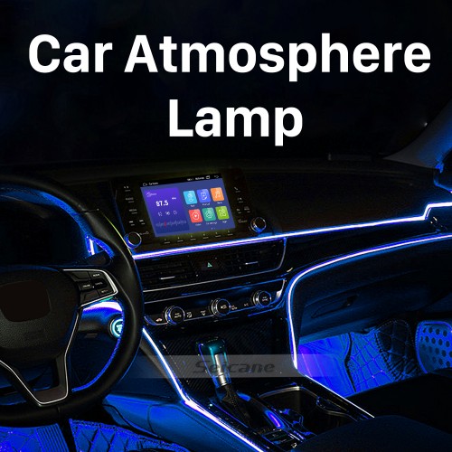 Auto Innen Dekorative Lampen LED Umgebungslichter RGB Multi Farben Musik Sound Mobile Steuerung